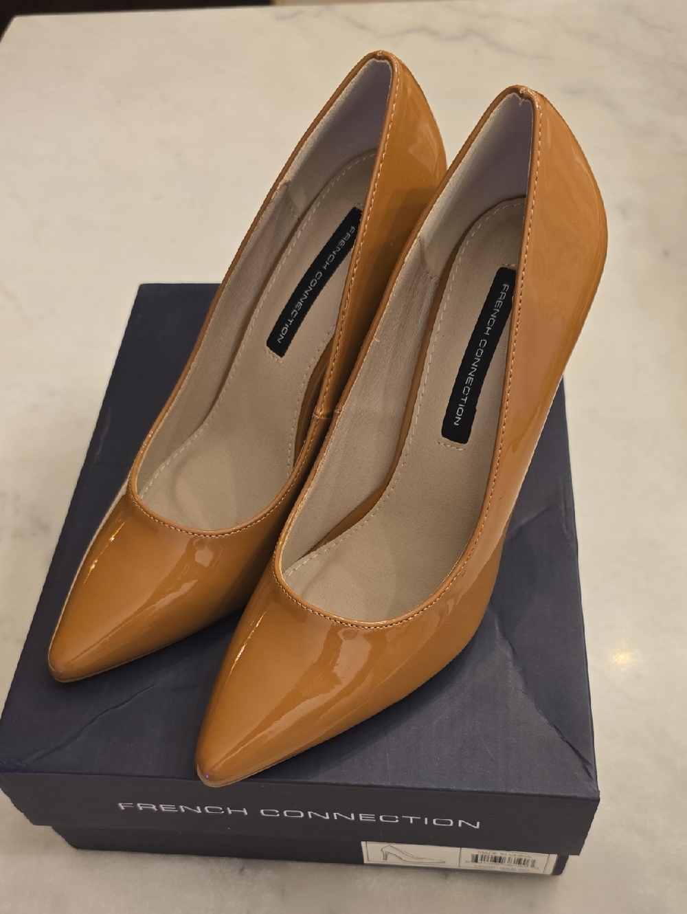 NIB French Connection Patent Vegan Leather Stilettos. Size 7